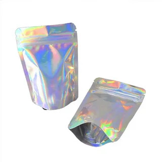 custom holographic mylar bags