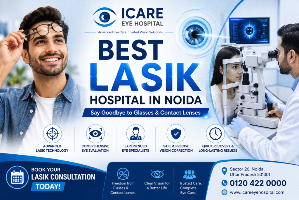 Best LASIK Hospital in Noida: Achieve Clear Vision with ICARE Eye Hospita Best LASIK Hospital in Noida: Achieve Clear Vision with ICARE Eye Hospita