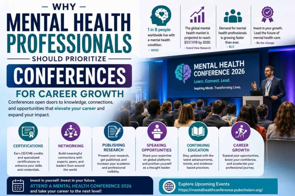 why mental health professionals should prioritize conferences for career growth