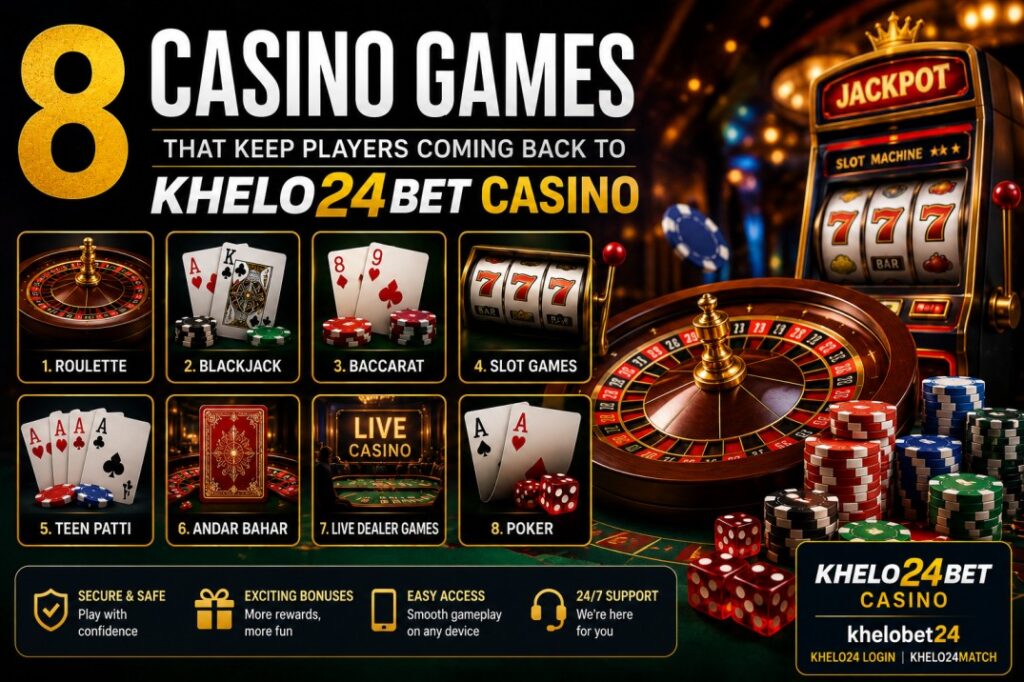 8 Casino Games That Keep Players Coming Back to Khelo24Bet Casino