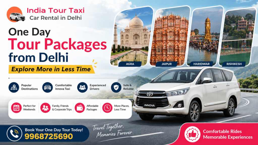 one day tour packages from delhi explore more in less time