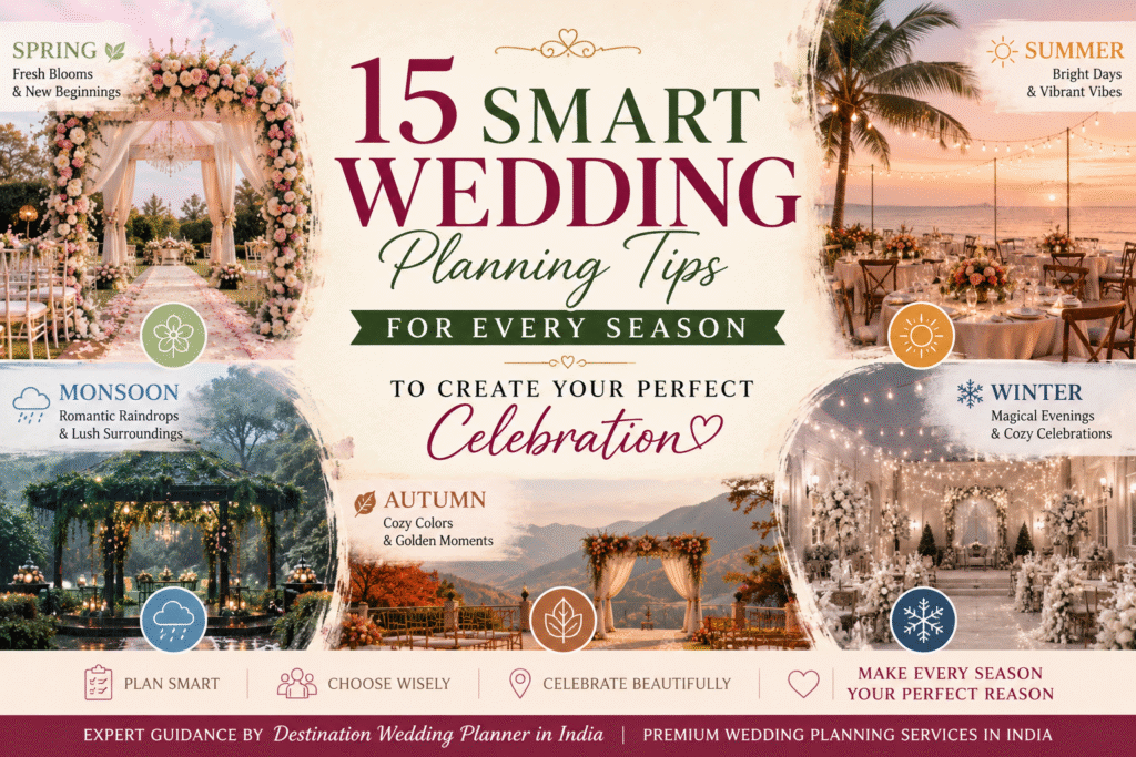 15 Smart Wedding Planning Tips for Every Season to Create Your Perfect Celebration! seasonal wedding planning guide