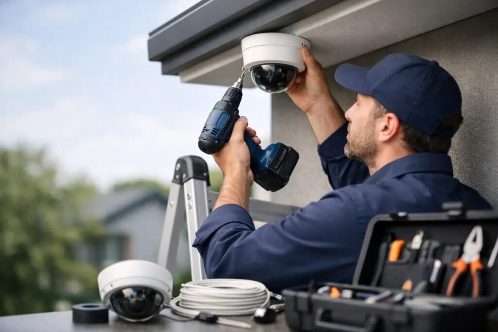 security camera installation