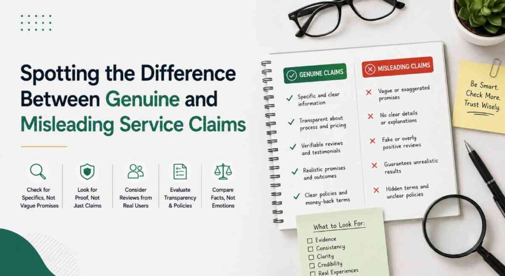 spotting the difference between genuine and misleading service claims