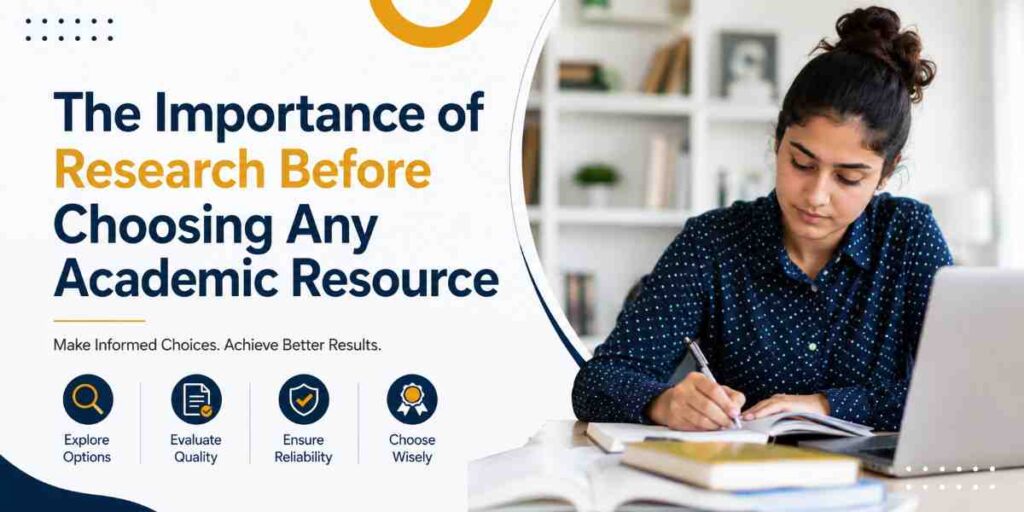 The Importance of Research Before Choosing Any Academic Resource the importance of research before choosing any academic resource