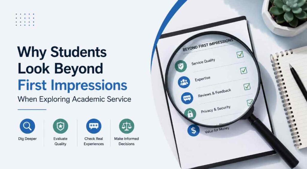 why students look beyond first impressions when exploring academic service