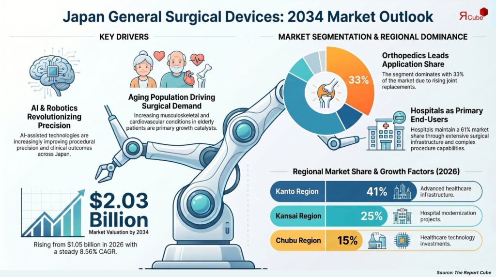 Japan General Surgical Devices Market Outlook 2034: Growth Opportunities, Technology Advancements, and Competitive Landscape general surgical devices market japan report