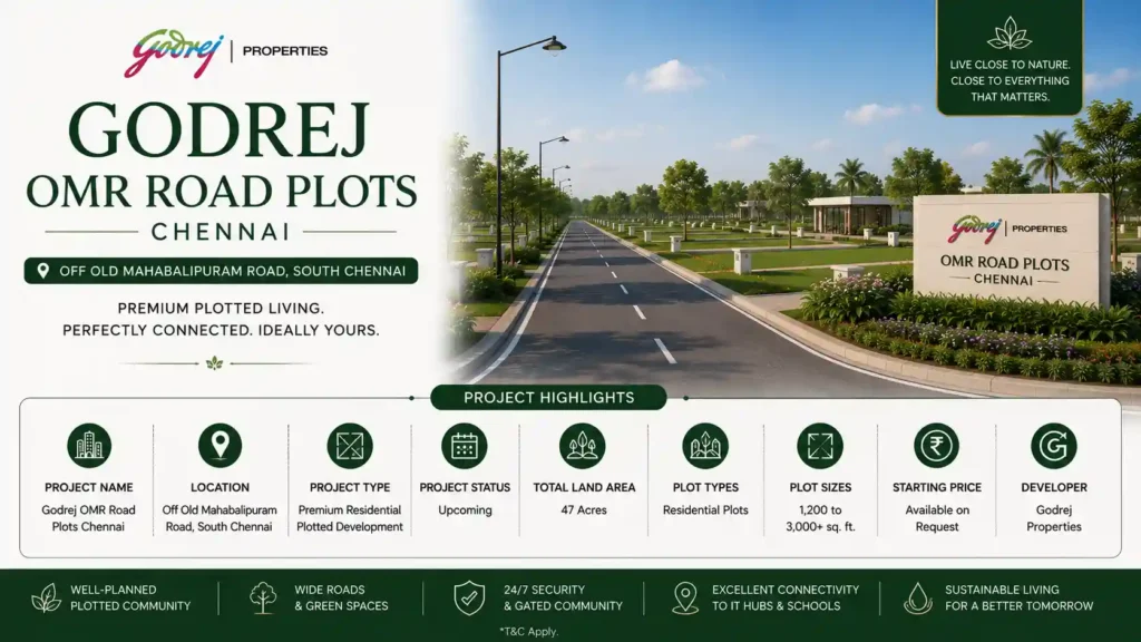godrej omr road plots in chennai